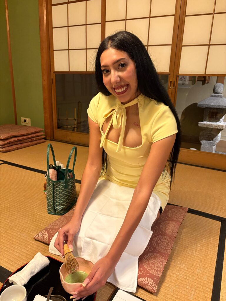 on the tatami mats